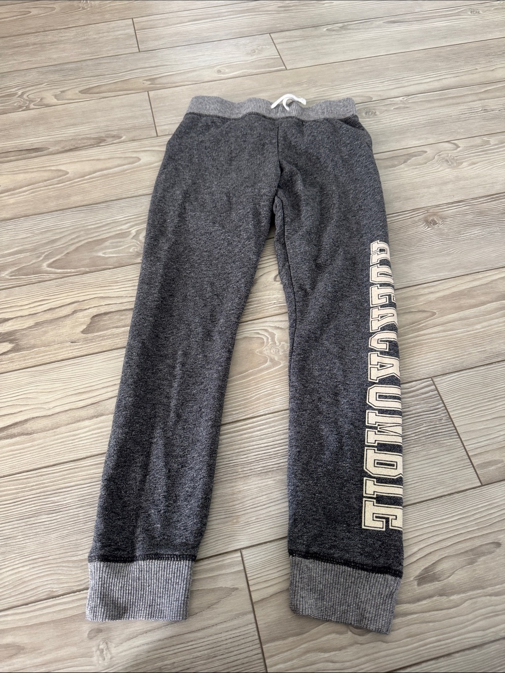 abercrombie kids Charcoal Gray Jogger Sweatpants with Side Logo